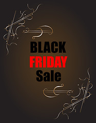 Image showing Black Friday sale inscription design template. Black Friday banner. Vector illustration