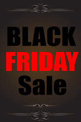 Image showing Black Friday sale inscription design template. Black Friday banner. Vector illustration