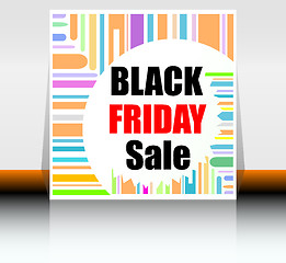 Image showing Black Friday sale inscription design template. Black Friday banner. Vector illustration