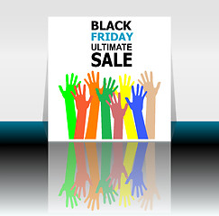 Image showing Black Friday sale inscription design template. Black Friday banner. Vector illustration