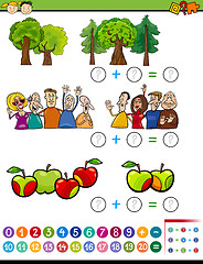 Image showing mathematical algebra task for kids