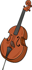 Image showing double bass cartoon clip art