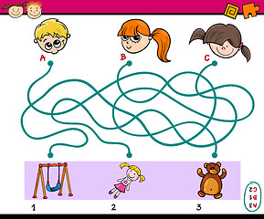 Image showing find path task for children