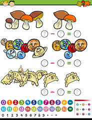 Image showing educational math game cartoon