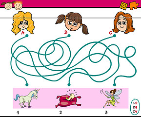 Image showing find path game for children