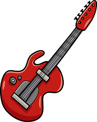 Image showing electric guitar cartoon clip art