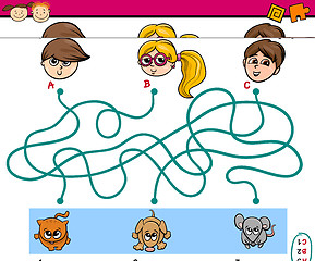 Image showing maze puzzle task for children