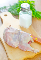 Image showing raw quail