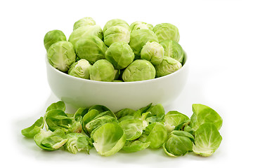 Image showing Brussels sprouts in a bowl