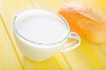 Image showing milk and bread