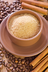 Image showing coffee and sugar