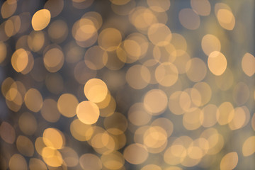 Image showing blurred golden lights bokeh