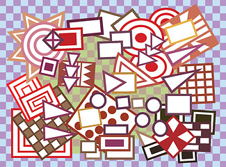 Image showing Abstract geometric shapes background