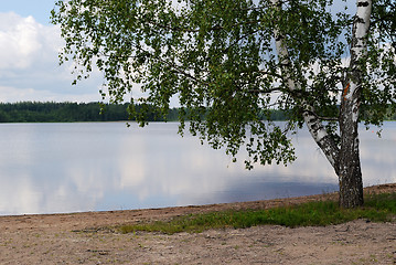 Image showing Landscape with lake.