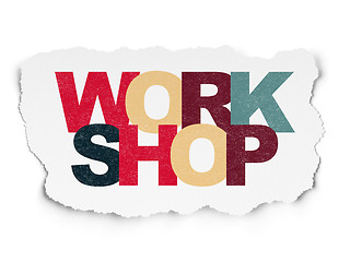 Image showing Education concept: Workshop on Torn Paper background