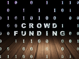 Image showing Business concept: Crowd Funding in grunge dark room