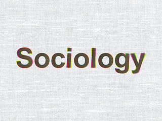 Image showing Education concept: Sociology on fabric texture background
