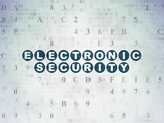 Image showing Protection concept: Electronic Security on Digital Paper background