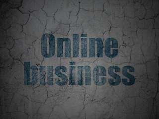 Image showing Business concept: Online Business on grunge wall background