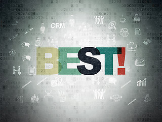 Image showing Finance concept: Best! on Digital Paper background