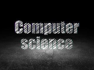 Image showing Science concept: Computer Science in grunge dark room