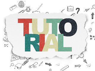 Image showing Education concept: Tutorial on Torn Paper background