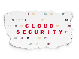 Image showing Cloud technology concept: Cloud Security on Torn Paper background