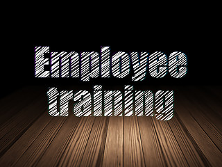 Image showing Education concept: Employee Training in grunge dark room