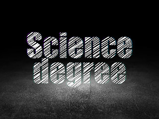 Image showing Science concept: Science Degree in grunge dark room