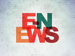 Image showing News concept: E-news on Digital Paper background