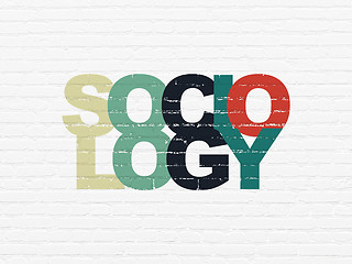 Image showing Education concept: Sociology on wall background