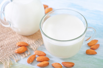 Image showing milk with almond