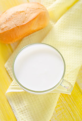 Image showing milk and bread