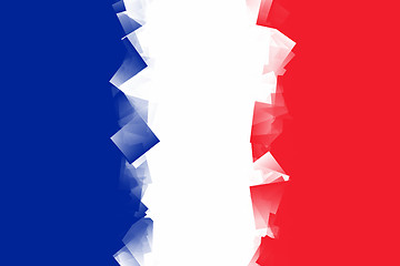 Image showing France Flag Cubic