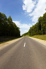 Image showing asphalt road .  spring