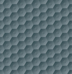 Image showing Dark seamless hexagon pattern background 