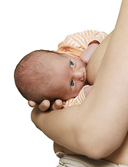 Image showing Isolated baby on chest