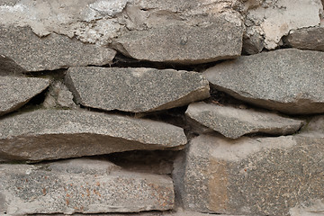 Image showing gray stone wall close-up