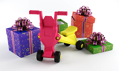 Image showing Children's toy with a gift box