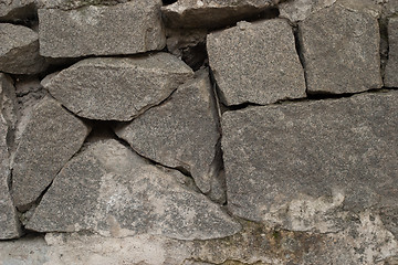 Image showing gray stone wall close-up