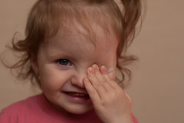 Image showing portrait of a smiling little girl