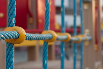 Image showing rope fence in the playground