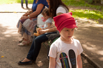 Image showing offended little girl