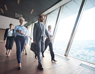 Image showing business people group walking