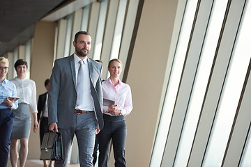 Image showing business people group walking