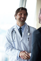 Image showing doctor handshake with a patient