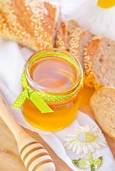 Image showing honey and bread