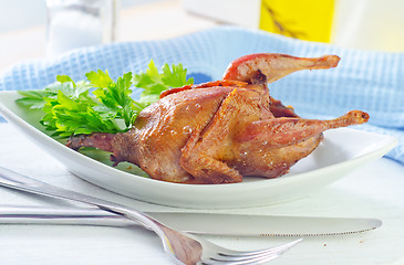 Image showing baked quail