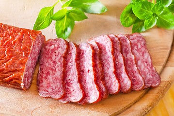 Image showing salami