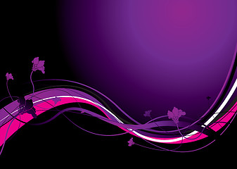 Image showing abstract floral purple